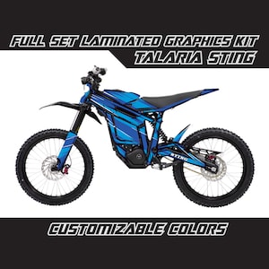 TALARIA STING Cartoon Animated Blue Full Graphics Kit Gloss or Matte Laminated Bubble Free Thick