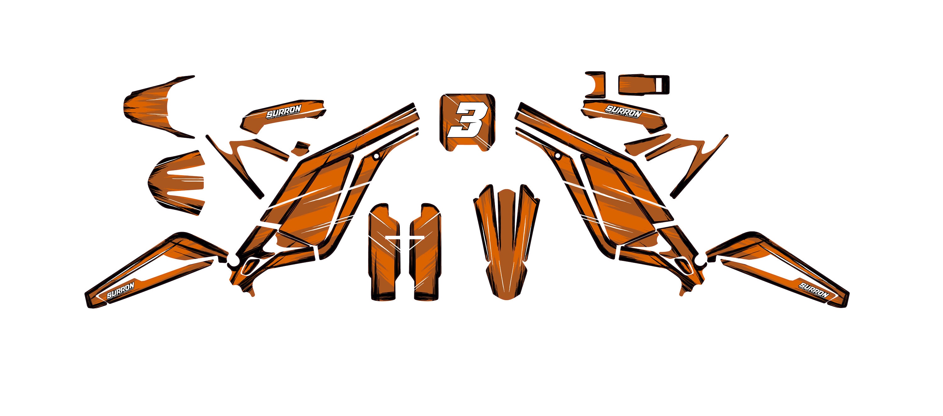 Sur Ron Ultra Bee - Camo Graphics kit (Orange) – Orange Juice Customs