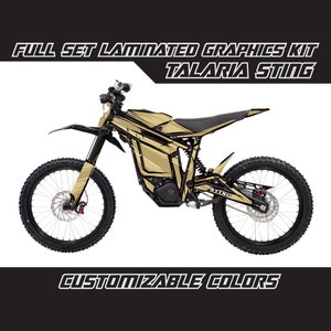 TALARIA STING Cartoon geanimeerde legerbeige kaki volledige grafische kit glanzend of mat gelamineerd, zonder luchtbellen dik
