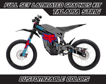 TALARIA STING Fox Full Graphics Kit Gloss or Matte Laminated Bubble Free Thick