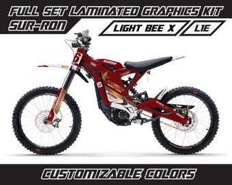 SUR RON Rockstar Energy Red Gold Full Graphics Kit Gloss or Matte Surron Laminated Bubble Free Thick Stickers Set