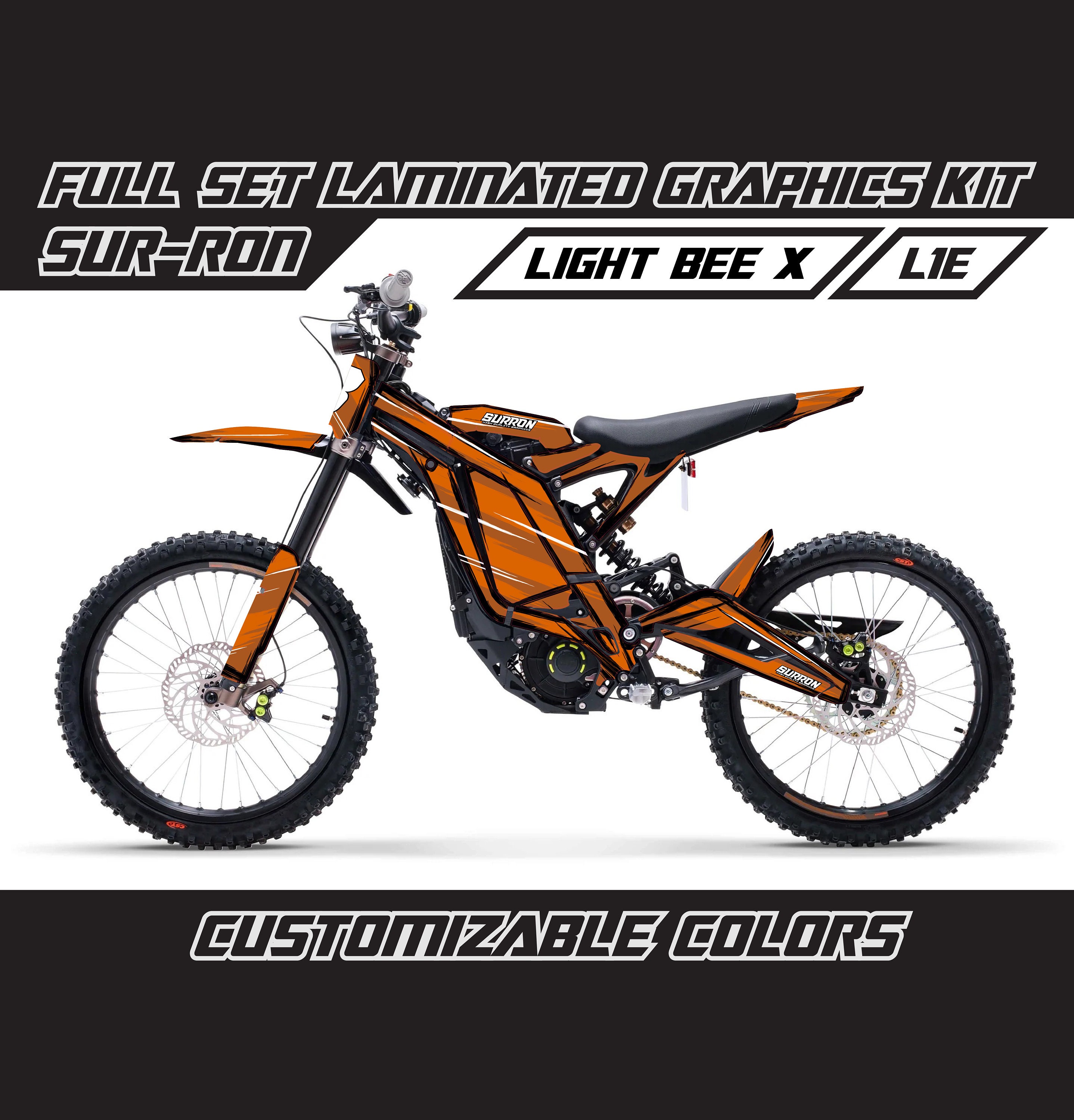 Kit D'autocollants Sur Ron Light Bee X – Rose/Orange – Graphisme Bombe (neuf)