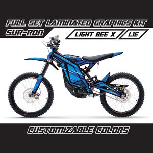 Grafische kit SUR RON Light Bee X - hemelsblauwe cartoon volledige sticker wrap vinyl stickers set glanzend of mat Surron lbx gelamineerd bubbelvrij dik