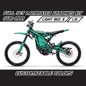 SUR RON Light Bee X Grafikkit - Mint Cartoon Full Decal Wrap Vinyl Aufkleber Set Glänzend oder Matt Surron Lbx Laminiert Blasenfrei Dick