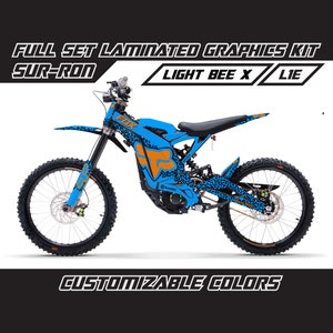 Kit graphique complet guépard léopard léopard orange, renard SUR RON, brillant ou mat, jeu d'autocollants épais sans bulles plastifiés Surron
