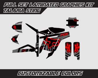 TALARIA STING Fox Red Full Graphics Kit Gloss or Matte Laminated Bubble Free Thick