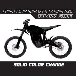 TALARIA STING Black Solid Full Color Change Graphics Kit Gloss or Matte Laminated Bubble Free Thick