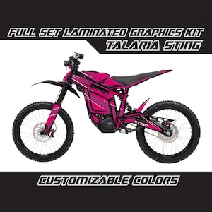 TALARIA STING Cartoon Animated Pink Full Graphics Kit Gloss or Matte Laminated Bubble Free Thick