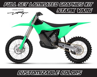 STARK VARG Graphics Kit - Full Mint Green Solid Color Change Gloss or Matte Laminated Bubble Free Thick Stickers Set