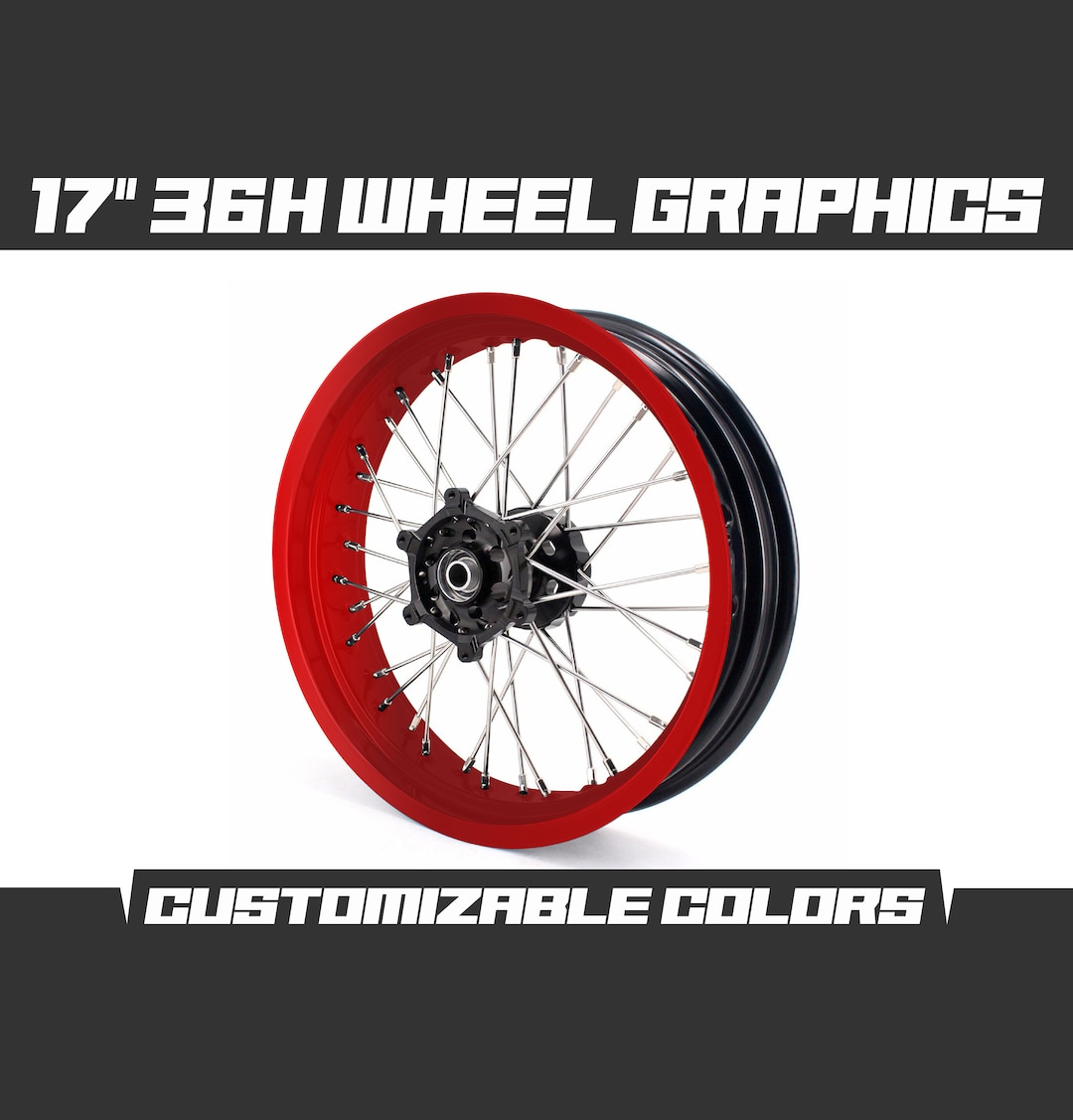 Motorcycle Red Color Rim Wheel 17