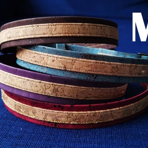 Collar 20mm for dog in vegetable leather size M