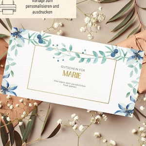 Plantilla de vale | Vale para imprimir | Idea de regalo | Vale para diseñar | Vale regalo personalizable