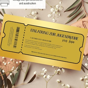 Personalisierte Einladung Jugendweihe | Einladungskarte Jugendweihe | Einladung Jugendfest zum ausdrucken | Karte Jugenweihe PDF Download