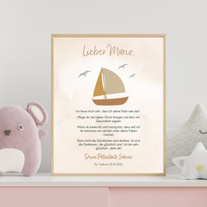 Godparent Letter Baptism | Personalized Godfather Certificate | Christening letter for godchild | Christening gift printable | Instant Download