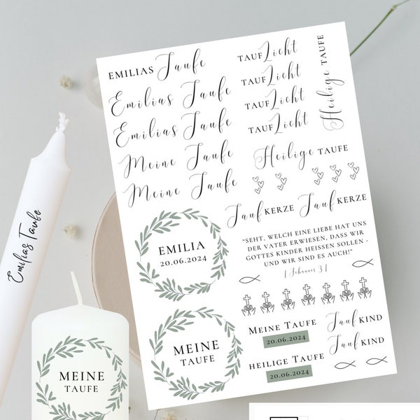 Christening Candle Template Etsy