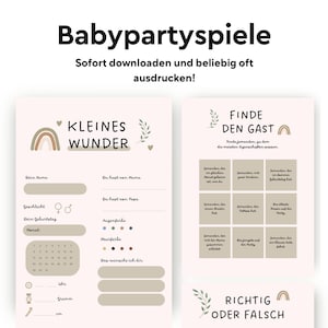 Baby Shower Games Set | Baby Shower Fill-in Cards | 7x baby shower tip cards to print out | Baby Shower Advice Cards | Baby Shower Instant Download