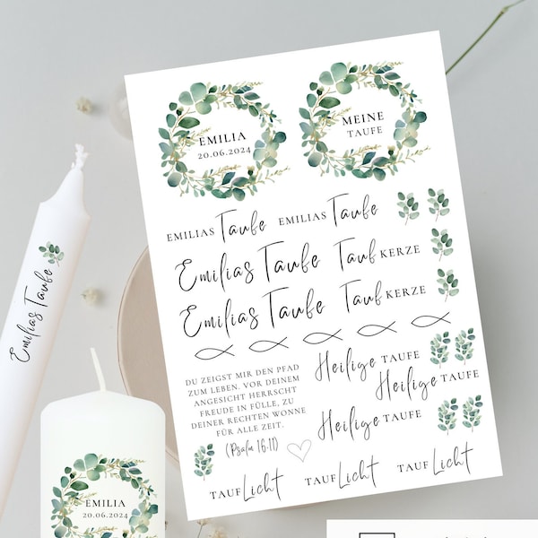 Christening Candle Template Etsy
