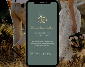 Digital Invitation Save The Date | Ecard Invitation Wedding | Wedding Invitation Whatsapp | Personalized