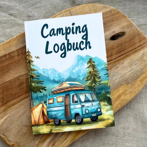 Camping Logbuch | Camping Tagebuch | Reistagebuch mit Packliste für Wohnmobil, Van oder Wohnwagen | Camping Geschenk | Geschenk für Camper