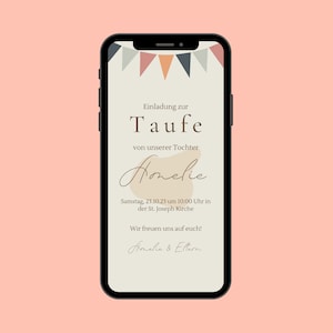 Invitation Christening Digital | Ecard Baptism | Christening card personalized | Electronic invitation to send baptism and confirmation