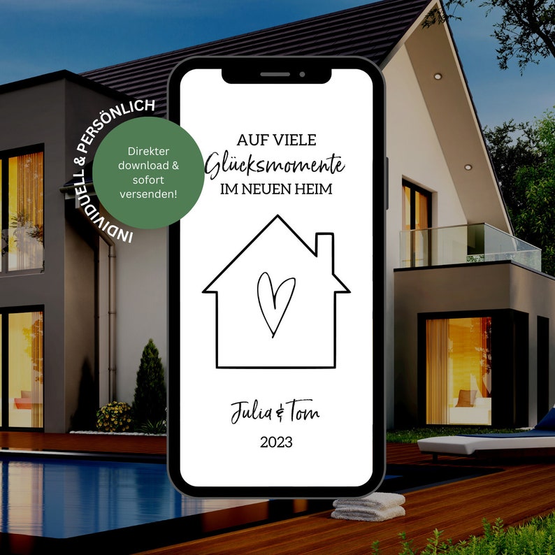 Cartão digital para mudança | Cartão eletrônico personalizado para mudança, casa própria | Cartão em movimento | Cartão de entrada | Presente em movimento para enviar imagem 1