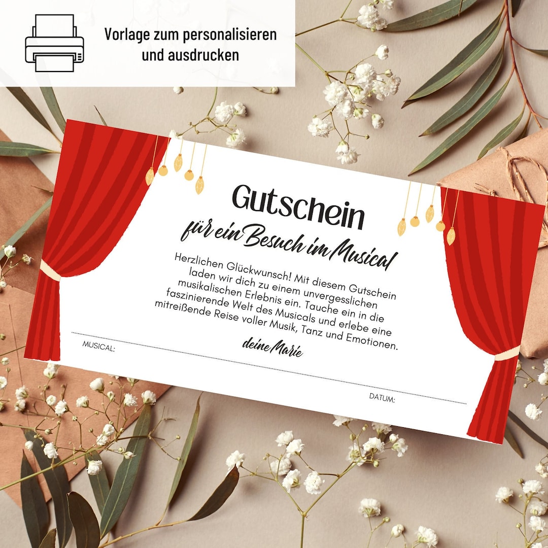 Verwunderlich Musical Gutschein Ohne Termin Bild