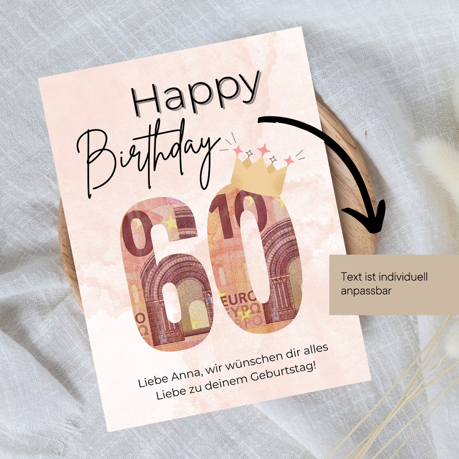 Geldgeschenk 60. Geburtstag Geburtstag Vorlage zum ausdrucken