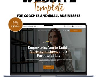 Modelo de site para treinadores, consultores e proprietários de pequenas empresas | Site para sua empresa | Modelo de site de negócios | Site de treinamento