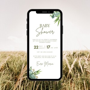 Digitale baby shower uitnodiging | Ecard uitnodiging voor babyfeestje | Baby shower uitnodigingskaart gepersonaliseerd | Directe download