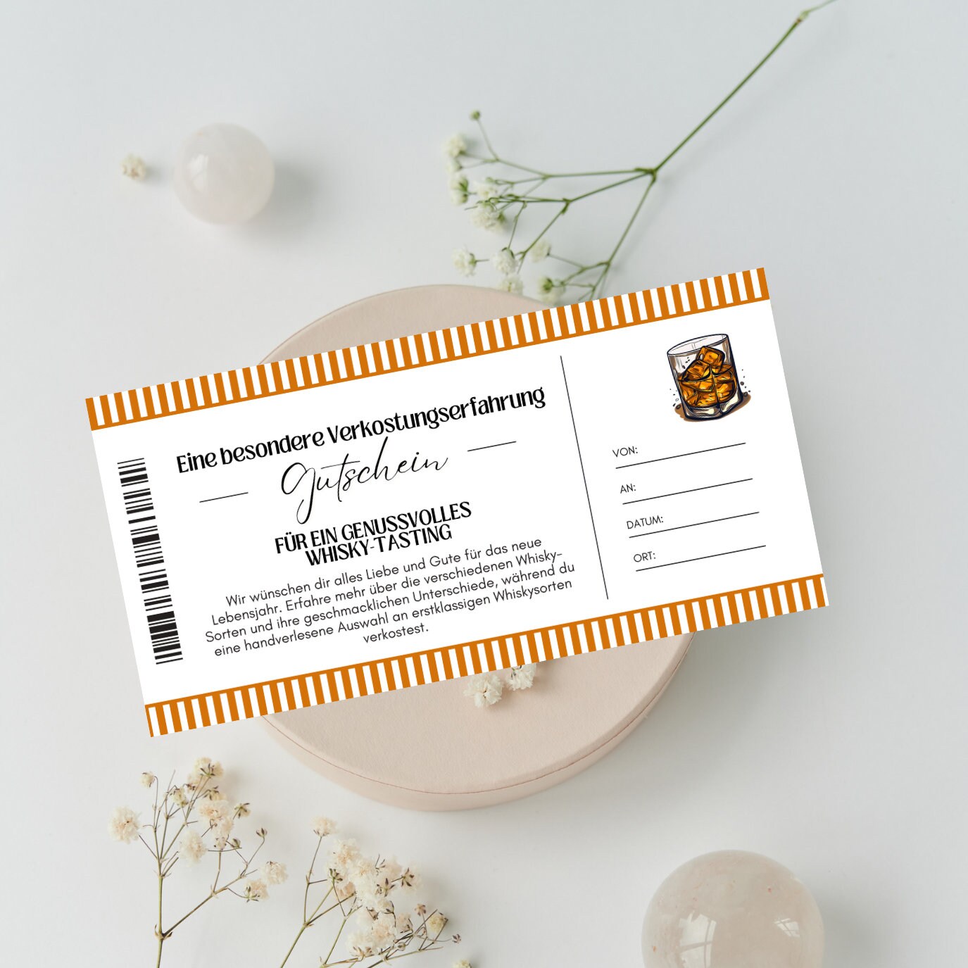 Voucher Whiskey Tasting Template Voucher for Whiskey Lovers to Print Out Birthday Voucher to