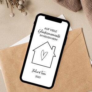Cartão digital para mudança | Cartão eletrônico personalizado para mudança, casa própria | Cartão em movimento | Cartão de entrada | Presente em movimento para enviar imagem 3