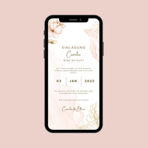 Digital invitation baptism | Ecard baptism | Baptism card personalized | Electronic invitation for baptism and confirmation to be sent