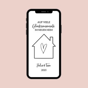 Cartão digital para mudança | Cartão eletrônico personalizado para mudança, casa própria | Cartão em movimento | Cartão de entrada | Presente em movimento para enviar imagem 6