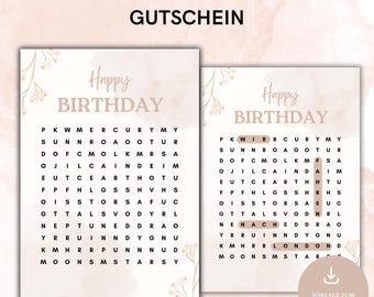 Personalized voucher puzzle | Gift voucher | Puzzle with terms to design | Voucher template to print out PDF