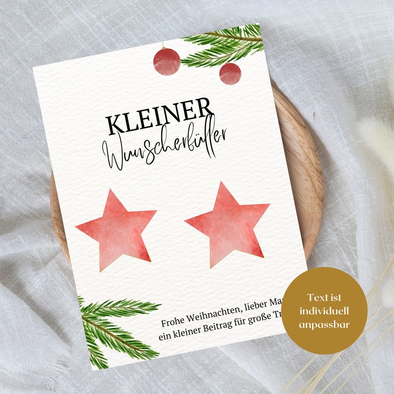 Wunscherfüller Geldgeschenk Mit LED-Licht - Sternflasche Geschenkidee Für Geburtstage