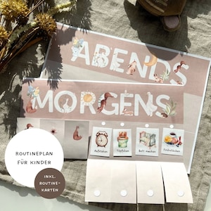 Routinekarten für Kinder inkl. Planer | 83x Routine Kartenset zum ausdrucken | Routine Karten für Kleinkinder mit Wochenplaner