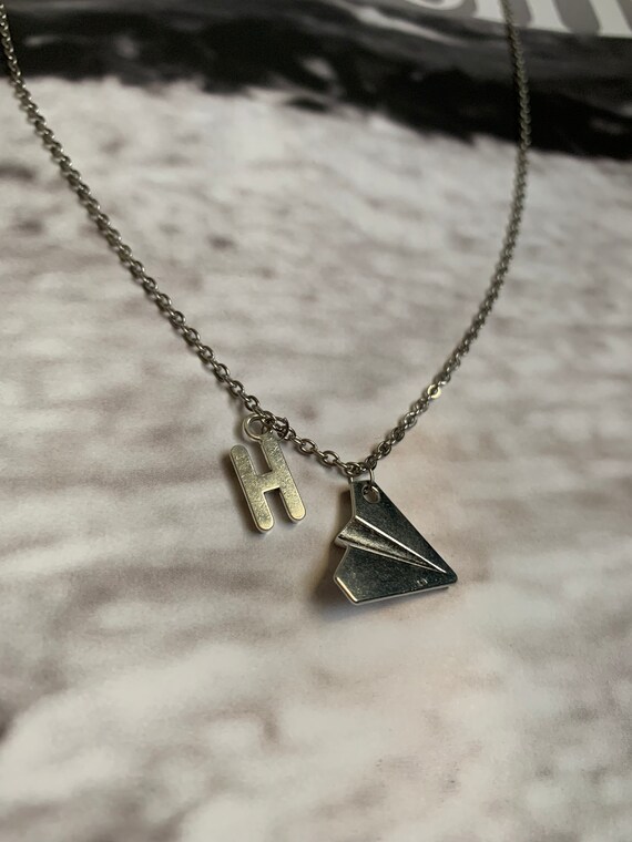 Harry Styles Paper Plane Necklace Etsy