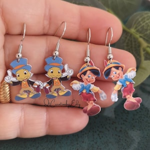 Cartoon inspired earrings. Dangle earrings