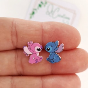 Cartoon inspired earrings. Dangle and stud earrings.