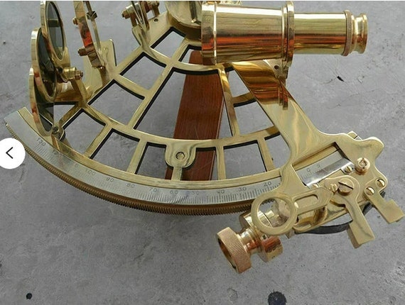 Sextante De Navegación náutico de latón antiguo Caja Vintage Marines sextantes 