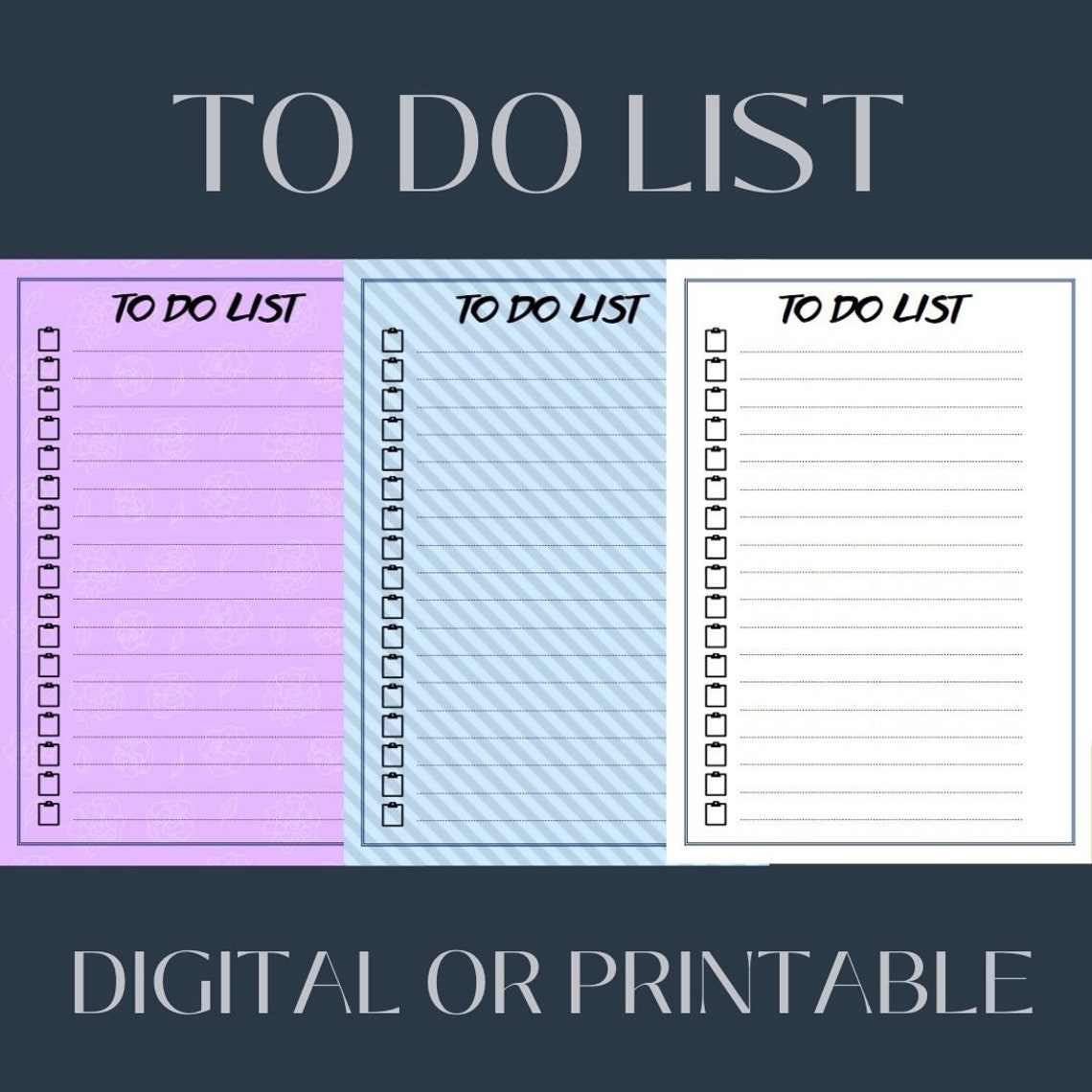 Digital to Do List PDF Downloadable Printable Colourful Etsy