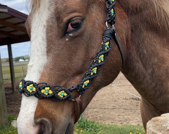 Licol cheval en macramé