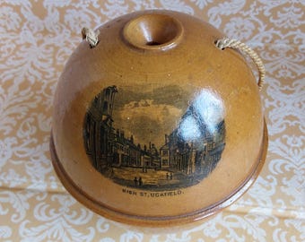 Vintage Mauchline ware string or wool holder