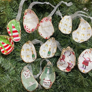 Holiday Festive - Oyster Shell Ornaments