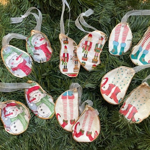 Holiday Novelty - Oyster Shell Ornaments