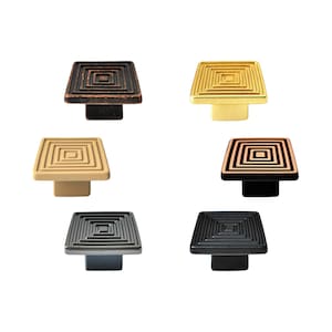 Square Kitchen Cabinet Drawer Cupboard Door Pull Knob Handles