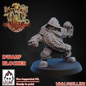 Dwarf Blocker different versions -OWu Alliance Team  -Fantasy Football compatible