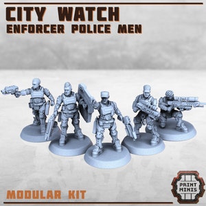 Enforcer Police Men Squad-Cyberpunk – Scifi - 28mm – RPG