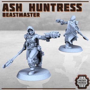 Asche Jägerin - Tiermeisterin -Cyberpunk - Scifi - 28mm - RPG