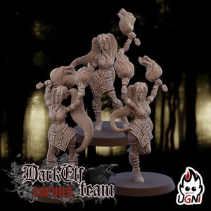 Cheerleaders - Dark elves Team  -Fantasy Football compatible